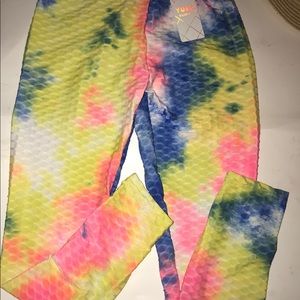 Yuna fashion L/XL neon scrunch true- dye tights